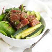 Tuna Poke Bowl recipe from acleanplate.com #paleo #aip #glutenfree