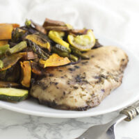 Balsamic Chicken and Veggies recipe from acleanplate.com #glutenfree #paleo #aip