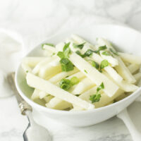 Jicama Slaw recipe from acleanplate.com #paleo #aip #glutenfree