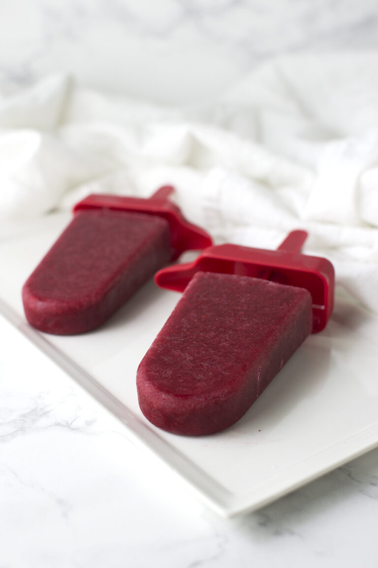 Raspberry Mint Ice Pops recipe from acleanplate.com #paleo #aip #glutenfree