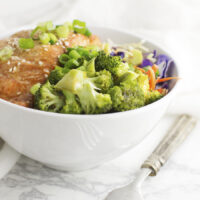 Salmon Teriyaki Bowls recipe from acleanplate.com #paleo #aip #glutenfree